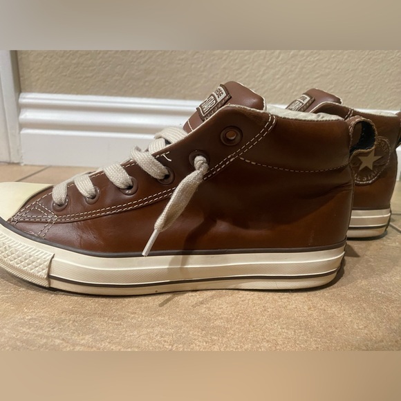 Converse Leather Chuck Taylor Hollis Pinecone Hightop Shoes- Size 6.5/EUR 9.5 - Picture 12 of 13